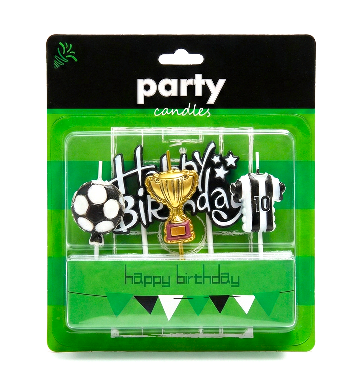 Siyah Beyaz Happy Birthday 4'lü Doğum Günü Mumu