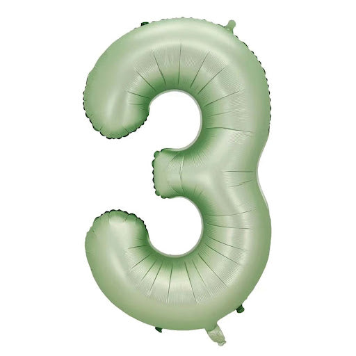 40" Yeşil Rakam Folyo Balon - 3