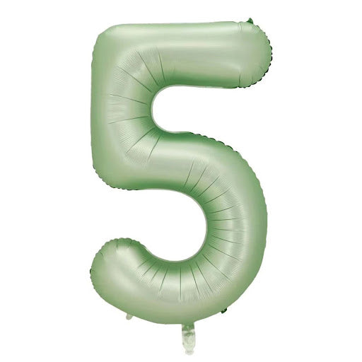 40" Yeşil Rakam Folyo Balon - 5