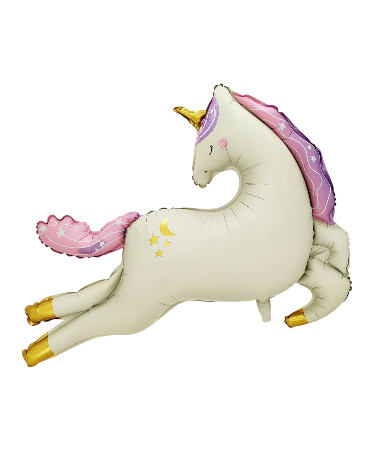 Büyük Krem Unicorn Folyo Balon