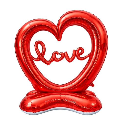 Ayaklı Love Kalp Folyo Balon