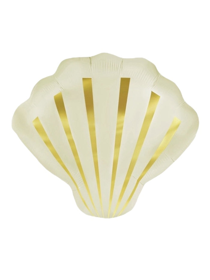 Retro Krem Deniz Kabuğu Folyo Balon