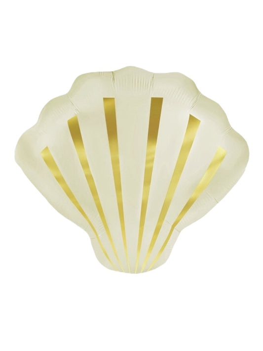 Retro Krem Deniz Kabuğu Folyo Balon